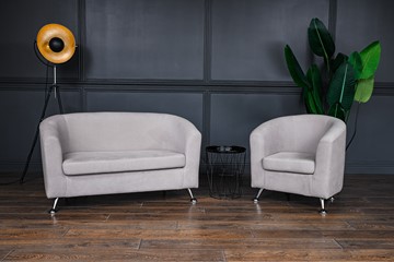 Комплект мебели Брамс  цвет бежевый диван 2Д + кресло в Салехарде