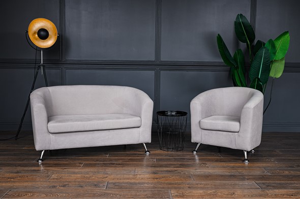 Комплект мебели Брамс  цвет бежевый диван 2Д + кресло в Новом Уренгое - изображение