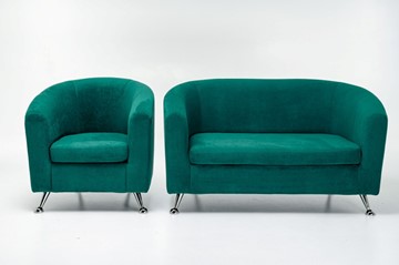 Комплект мебели Брамс  цвет изумрудный диван 2Д + кресло в Салехарде - предосмотр 1