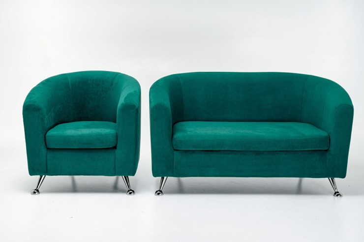 Комплект мебели Брамс  цвет изумрудный диван 2Д + кресло в Салехарде - изображение 1