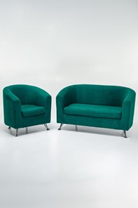 Комплект мебели Брамс  цвет изумрудный диван 2Д + кресло в Салехарде - предосмотр 4