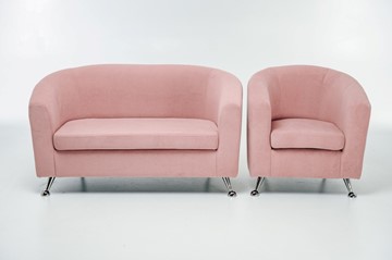 Комплект мебели Брамс  цвет розовый диван 2Д + кресло в Салехарде - предосмотр