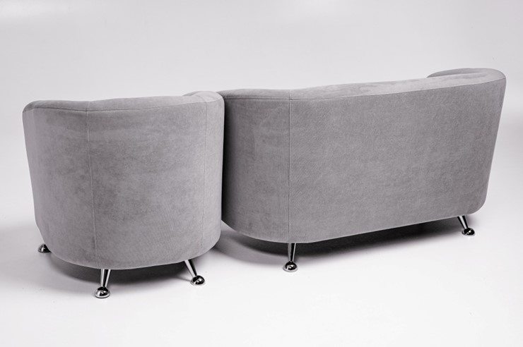 Комплект мебели Брамс  цвет серый диван 2Д + кресло в Салехарде - изображение 3