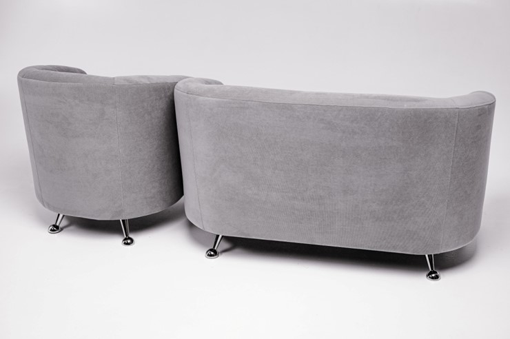 Комплект мебели Брамс  цвет серый диван 2Д + кресло в Новом Уренгое - изображение 4