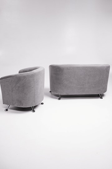 Комплект мебели Брамс  цвет серый диван 2Д + кресло в Салехарде - изображение 5