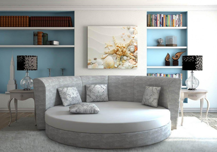 Круглый диван-кровать Смайл в Муравленко - изображение 5