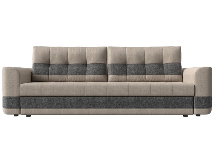 Прямой диван Честер, Бежевый/серый (рогожка) в Салехарде - изображение 1