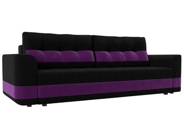 Прямой диван Честер, Черный/фиолетовый (вельвет) в Салехарде
