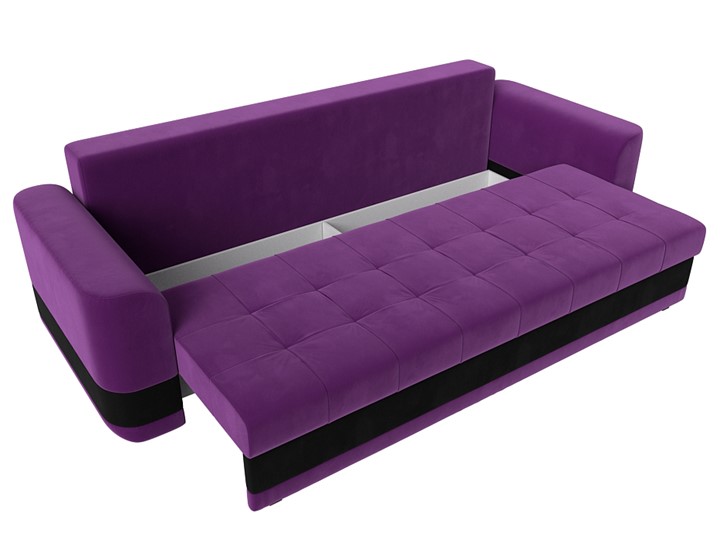 Прямой диван Честер, Фиолетовый/черный (вельвет) в Салехарде - изображение 5