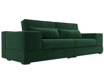 Прямой диван Лига-037, Зеленый (велюр) в Надыме