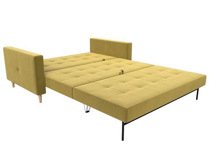Прямой диван Лига-038, Желтый (микровельвет) в Салехарде - изображение 1