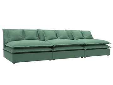 Прямой диван Лига-040 Лонг, Амур зеленый (Рогожка) в Надыме
