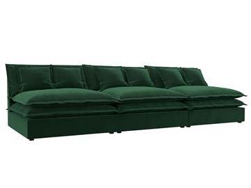 Прямой диван Лига-040 Лонг, Зеленый (Велюр) в Салехарде