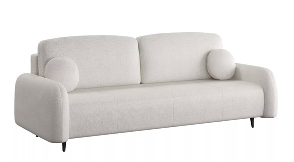 Прямой диван Монблан 3т, Рогожка Муза 01 в Салехарде - изображение