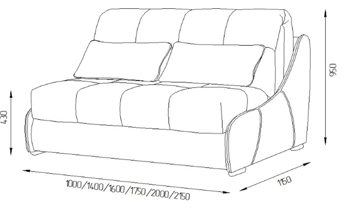 Прямой диван Токио 130 (НПБ) в Салехарде - изображение 11