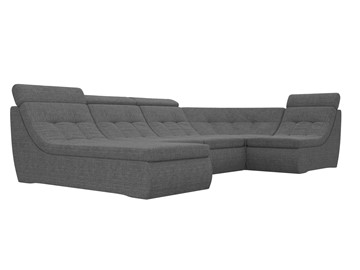 Модульный раскладной диван Холидей люкс, Серый (рогожка) в Салехарде - предосмотр 4