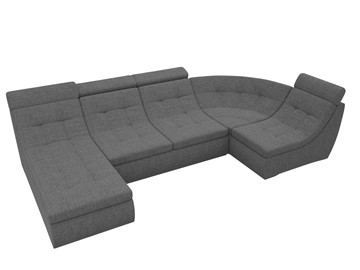 Модульный раскладной диван Холидей люкс, Серый (рогожка) в Салехарде - предосмотр 5