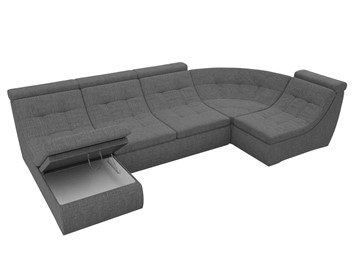 Модульный раскладной диван Холидей люкс, Серый (рогожка) в Салехарде - предосмотр 6