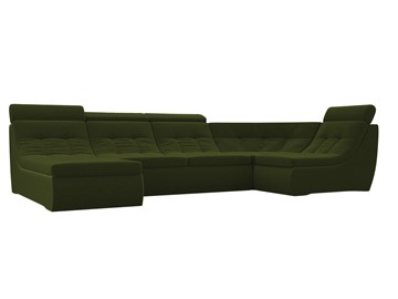 Модульный раскладной диван Холидей люкс, Зеленый (микровельвет) в Надыме