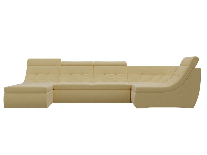 Модульный П-образный диван Холидей люкс, Желтый (микровельвет) в Салехарде - изображение 3