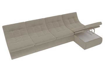 Большой модульный диван Холидей, Бежевый (микровельвет) в Салехарде - предосмотр 7