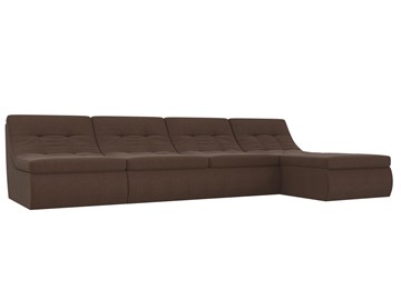 Большой модульный диван Холидей, Коричневый (рогожка) в Лабытнанги
