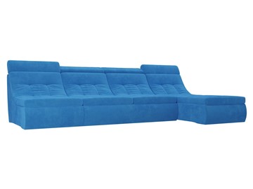 Модульный угловой диван Холидей люкс, Голубой (велюр) в Салехарде