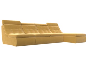 Большой модульный диван Холидей люкс, Желтый (микровельвет) в Лабытнанги