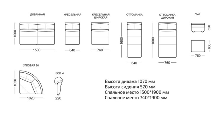 Модульный диван Кристина в Муравленко - изображение 7