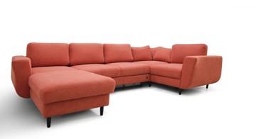 Модульный диван Томас с широкими подлокотниками и пуф-столик с подъемным механизмом в Салехарде - предосмотр 2