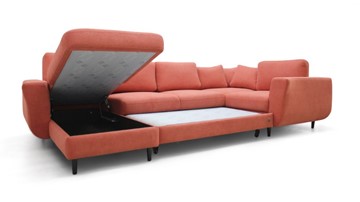 Модульный диван Томас с широкими подлокотниками и пуф-столик с подъемным механизмом в Губкинском - предосмотр 3