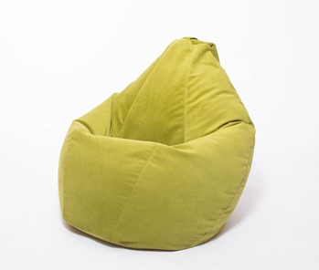 Кресло-мешок Груша малое, велюр однотон, травянное в Ноябрьске - предосмотр