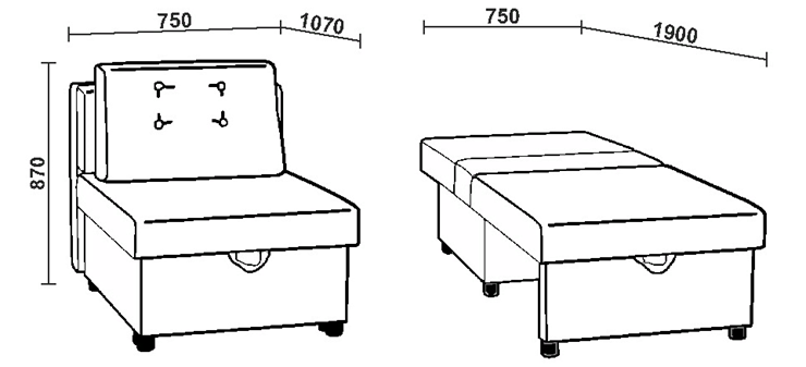 Раскладное кресло НЕО 61М в Надыме - изображение 2