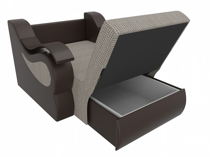 Кресло-кровать Меркурий (60), Корфу 02 (рогожка)/черный (экокожа) в Новом Уренгое - изображение 2