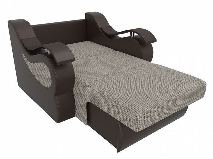 Кресло-кровать Меркурий (60), Корфу 02 (рогожка)/черный (экокожа) в Губкинском - изображение 1