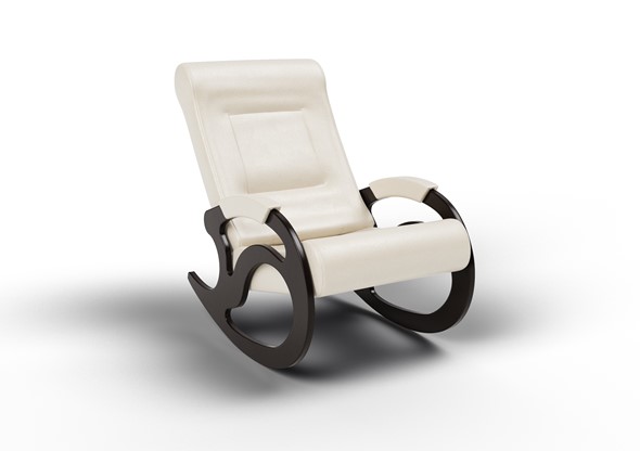 Кресло-качалка Вилла, экокожа крем 11-К-КР в Губкинском - изображение