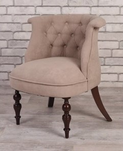 Кресло Бархат (темно-бежевый/темно-коричневый) в Надыме