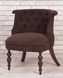 Кресло Бархат (темно-коричневый/темно-коричневый) в Лабытнанги