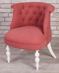 Кресло Бархат (ярко-розовый/белый) в Салехарде