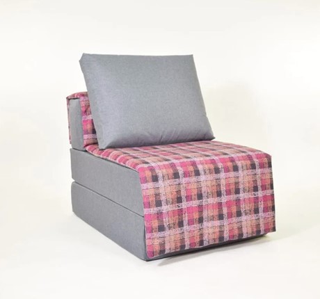 Бескаркасное кресло-кровать Харви, серый - квадро в Салехарде - изображение