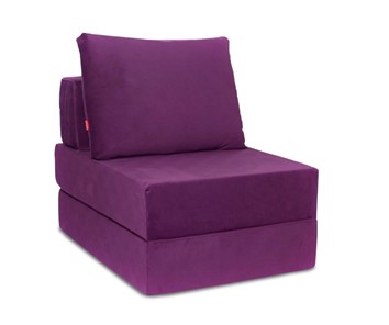 Бескаркасное кресло Окта, велюр фиолетовый в Салехарде - предосмотр