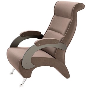 Кресло Деметрио 9Д (каркас венге, м/э коричневый) в Тарко-Сале