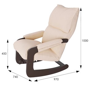 Кресло качалка Модель 81, ткань макс 100, каркас венге в Салехарде - предосмотр 1