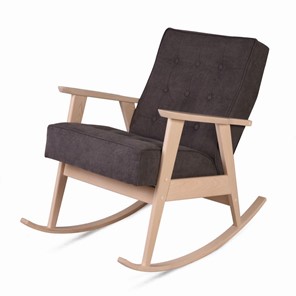 Кресло-качалка Ретро (беленый дуб / 05 - коричневый) в Ноябрьске