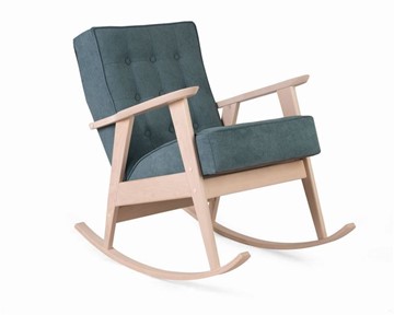 Кресло-качалка Ретро (беленый дуб / RS 29 - бирюзовый) в Салехарде - предосмотр