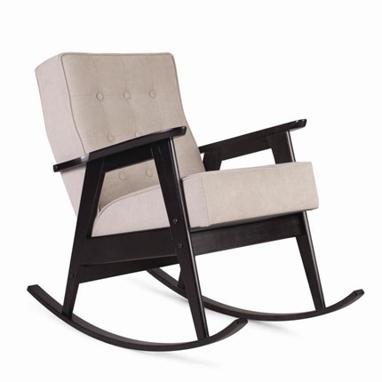 Кресло-качалка Ретро (венге / 02 - светло-серый) в Салехарде - изображение