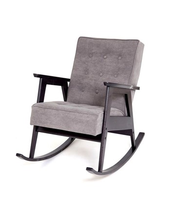 Кресло-качалка Ретро (венге / RS 15 - темно-серый) в Салехарде - изображение