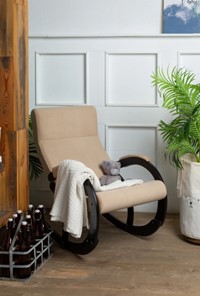Кресло-качалка в гостиную Корсика, ткань Amigo Beige 34-Т-AB в Лабытнанги - предосмотр 8
