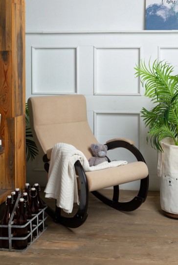 Кресло-качалка в гостиную Корсика, ткань Amigo Beige 34-Т-AB в Салехарде - изображение 8