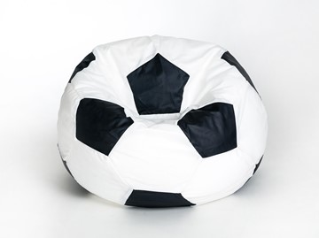 Кресло-мешок Мяч большой, бело-черный в Муравленко